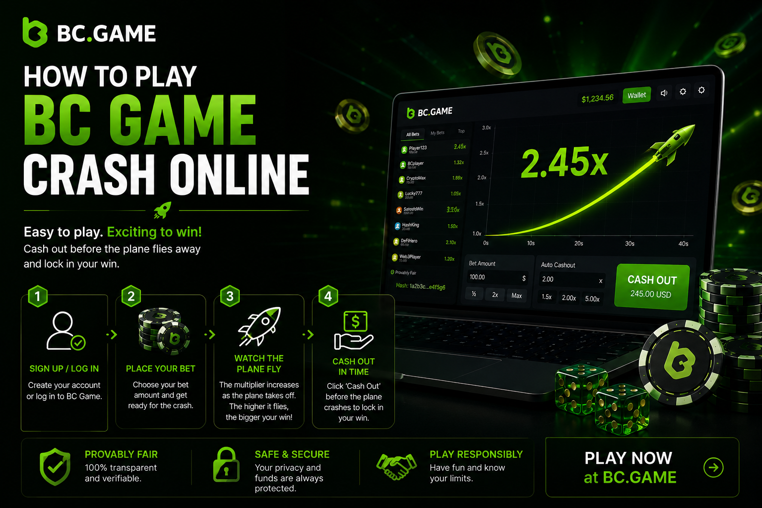 How to Play BC Game Crash Online
