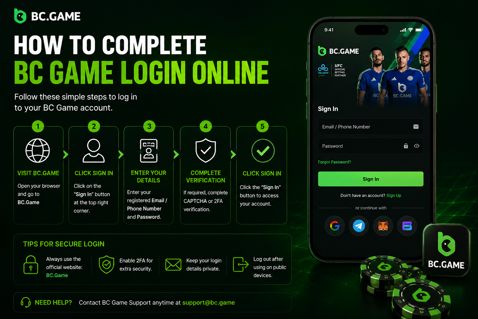 How to Complete BC Game Login Online